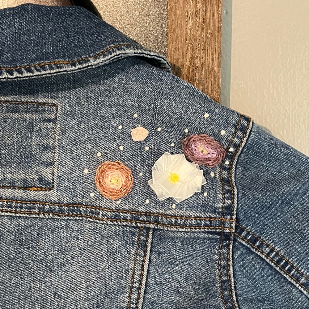 Custom Embroidered Girls Jean Jacket - Picture 5 of 6